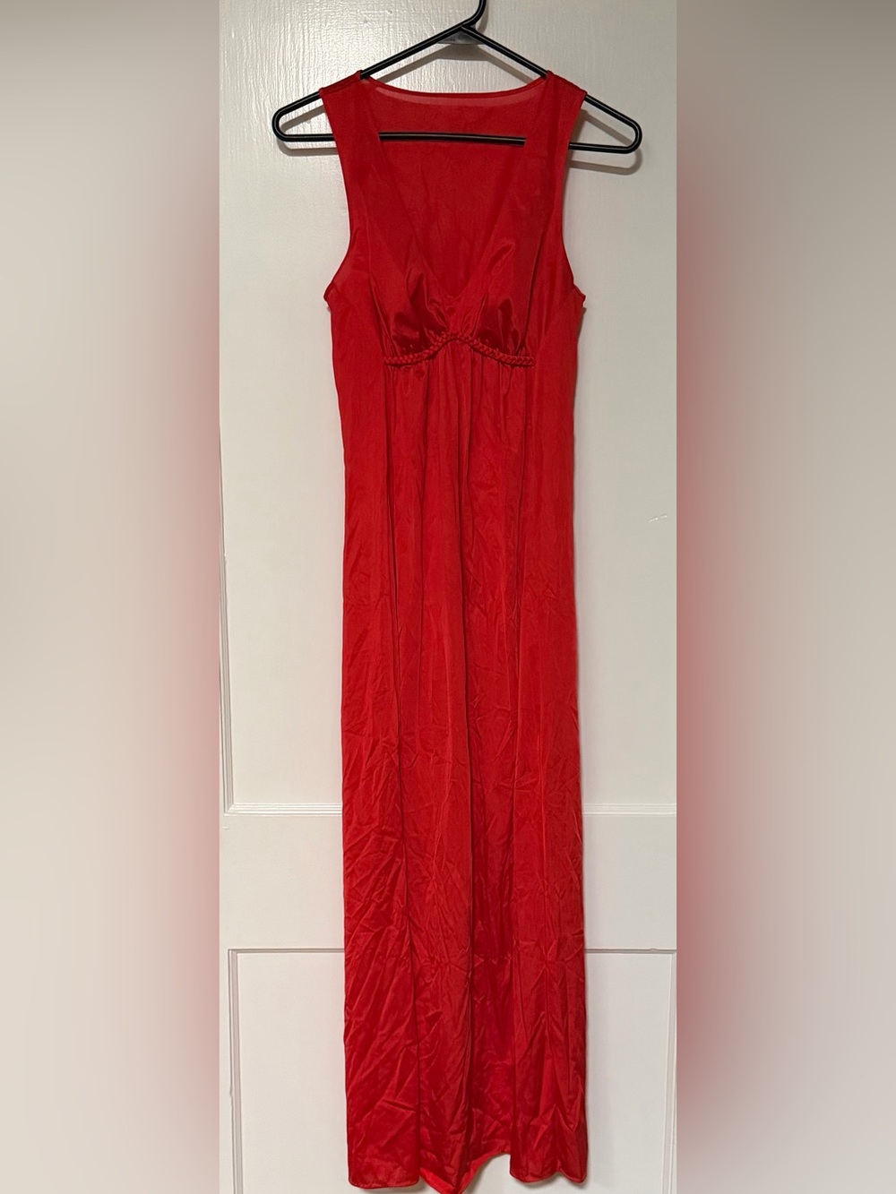 Vintage 1970’s Vanity Fair Red Sleeveless Long Slip Dress